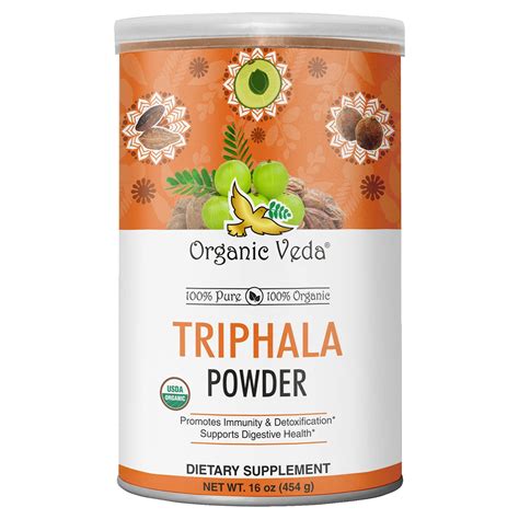 Organic Veda Pure Triphala Powder Amalaki Bibhitaki Haritaki Blend