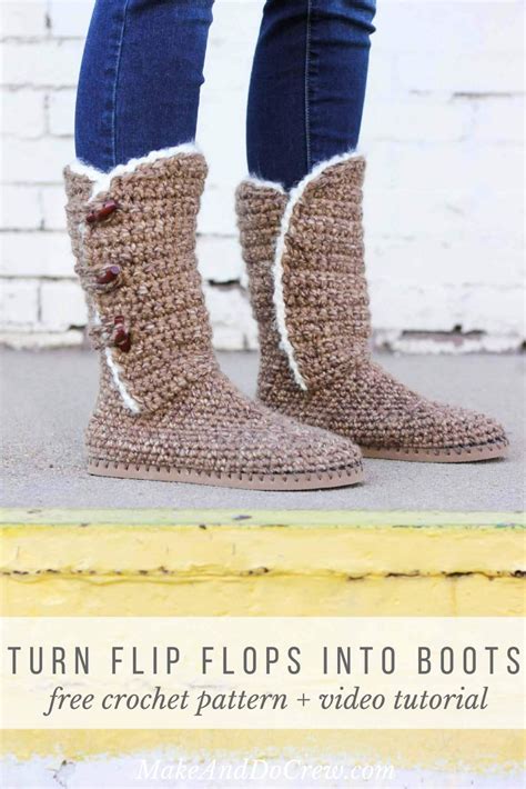 Crochet Boot Ribbed Pattern — Yarns Patterns Accessories Kits More