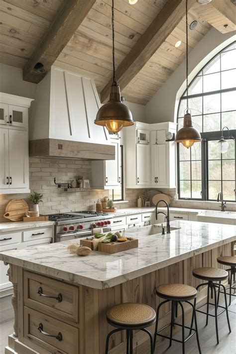 Pin by talina on ديكور in 2024 Modern farmhouse kitchens Kitchen