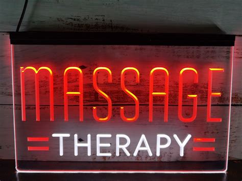 Massage Therapy Two Tone Illuminated Window Sign Dope Neons