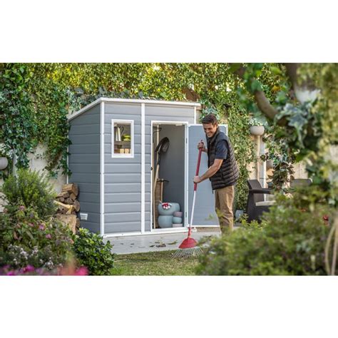 Градински навес барака Keter Manor Pent мод.6x4 Grey 200х183х111см ...