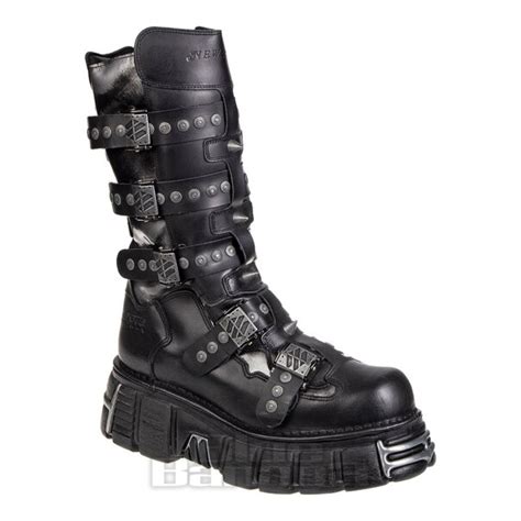 New Rock M134 C1 Spikes Half Boots Gothic New Rock Footwear