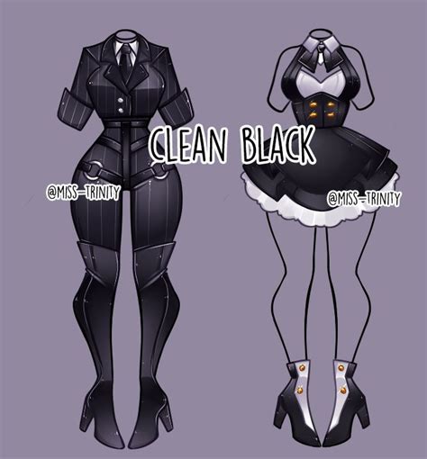 Clean Black Outfit Adopt [open] By Miss Trinity On Deviantart In 2020