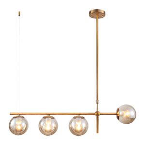 Lustre Pendente Moderno Esfera Bola Dourado Inovartte Inl86 Leroy Merlin