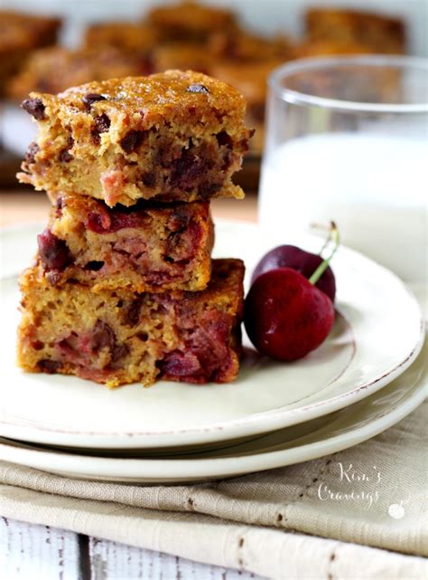 Chocolate Chip Cherry Banana Blondies Kims Cravings