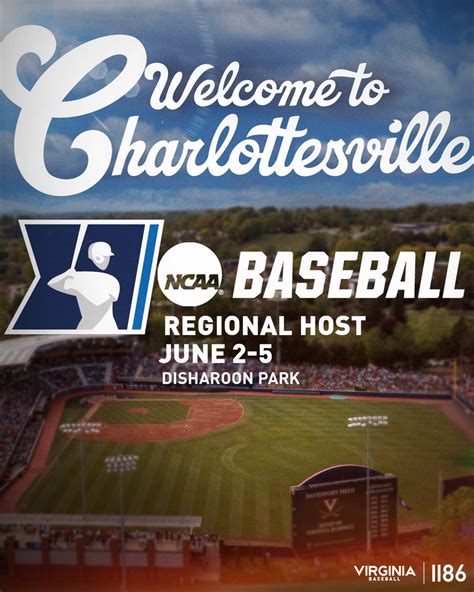 Virginia Baseball Charlottesville Selected As Host Site For NCAA