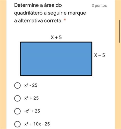 Matemática Urgente Imagem Do Exercício Determine A área Do