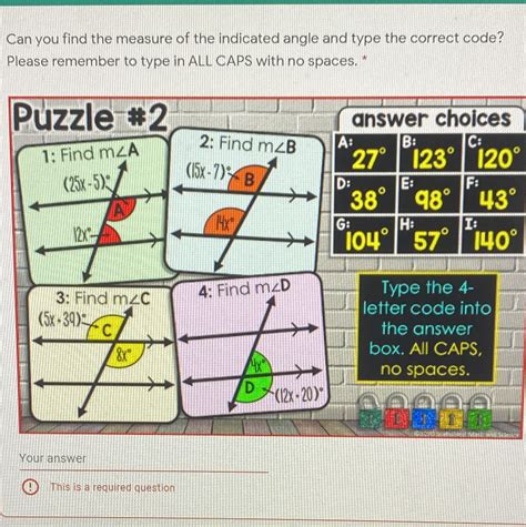 Solved Can You Find The Measure Of The Indicated Angle And Type The