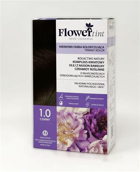 Flowertint Trwała Farba Do Włosów Seria Naturalna 1 0 Czarny Sklep