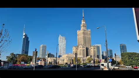 Warszawa Polska Drive Przejazd M Pro Ulice Warszawy