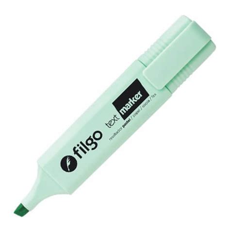 Resaltador Filgo Text Marker Pastel Verde Pta Biselada Filgo