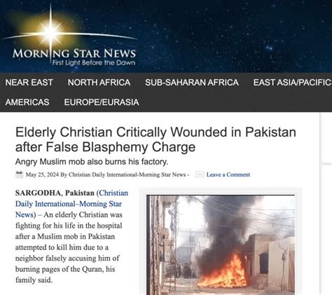 Pakistan Mob Blasphemy Attack Against Christians Release International