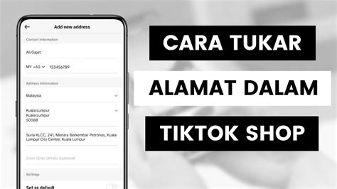 Cara Tukar Dan Tambah Alamat Penghantaran Untuk Pembelian Barang Dari