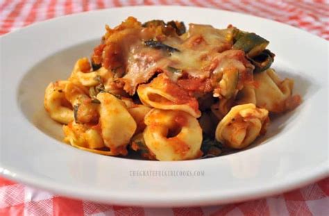 Tortellini Marinara And Zucchini Bake The Grateful Girl Cooks