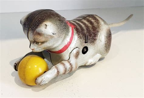 vintage tin toy animals  plush dog collection clockwork toys