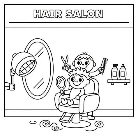 Desenhos Para Salão De Beleza - Desenhos de Salão de Beleza Para Colorir, imprimir e pintar - Coloringlib