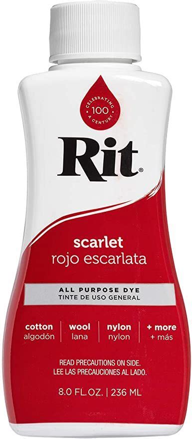 Rit Dye Scarlet Liquid Fabric Dye 8 Ounce 1 Pack 8 Fl