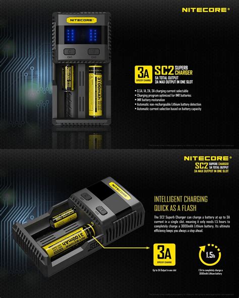 Nitecore Superb Charger Sc Rapide Universel Intelligent Pour Batteries