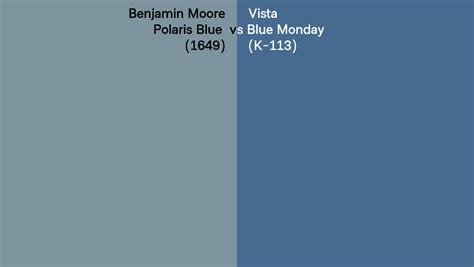 Benjamin Moore Polaris Blue Vs Vista Blue Monday K Side By