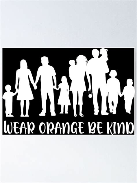 Wear Orange Be Kind A Unity Day Anti Bullying Poster By Floydsawyer