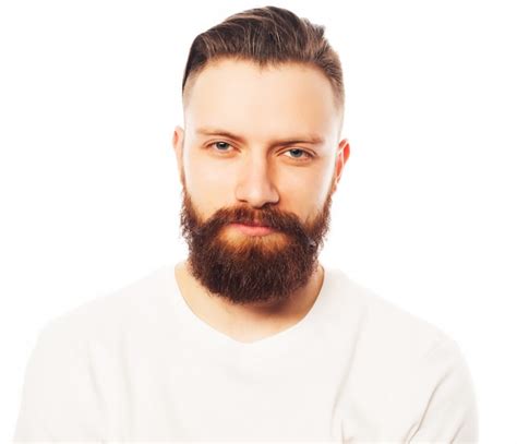 Premium Photo Stylish Bearded Man In White Shirt