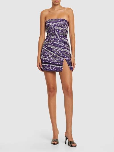 Sequined Strapless Mini Dress Des Phemmes Women Luisaviaroma