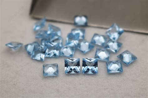 Synthetic Aquamarine Blue Light Color Spinel 104 Square Shape Princess