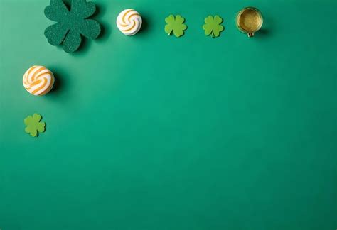 Premium Photo St Patricks Day Background With Shamrock And Clover Leaves