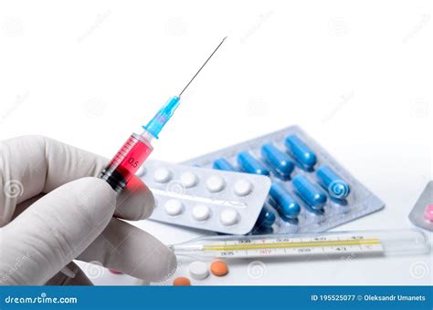 Injections and Medications for Treatment of Diseases, Flu and Coronavirus Epidemics. Vaccine for ...