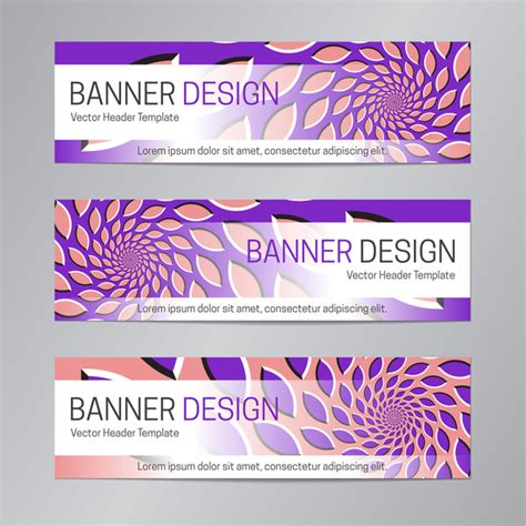 Illusion Banner Vector Header Template Vector 08 Free Download