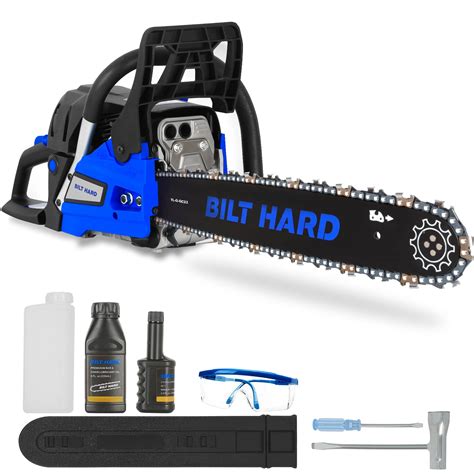 BILT HARD Gas Chainsaw 18 Inch 52cc HP 2 Cycle Gasoline Chain Saw