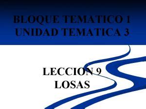 Bloque Tematico Unidad Tematica Leccion