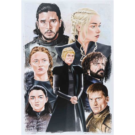 Tony Santiago Signed Game Of Thrones 13x19 Lithograph Pa Pristine