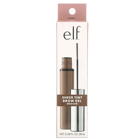 Elf Beautifully Bare Sheer Tint Brow Gel Medium 028 Fl Oz Natural Brow Define