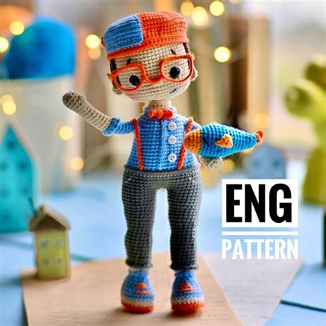 Crochet Pattern For Doll Boy Blippi PDF English Amigurumi Etsy