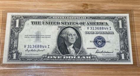 Series F One Dollar Blue Seal Silver Certificate Note Us