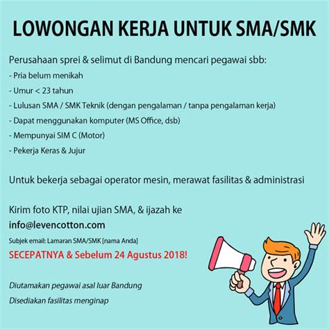 Lowongan Kerja Untuk Pelajar Sma Homecare24