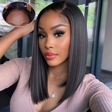 Ishow Glueless Wigs Straight Bob Wig 13x4 HD Lace Frontal Wig Human