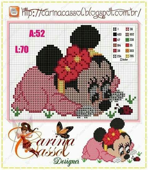 Ponto Cruz Desenho Da Minnie Ponto Cruz Andreia B Disney Cross