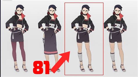 THE COMPLETE DESIGN OF SARADA UCHIHA IN BORUTO TWO BLUE VORTEX OR