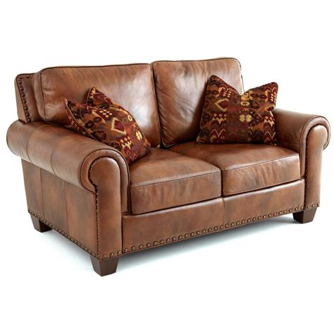 Silverado Loveseat And Sofa Set Caramel Brown Leather Dcg Stores