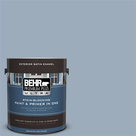 Behr Premium Plus Ultra 1 Gal 570f 4 Blue Willow Satin Enamel