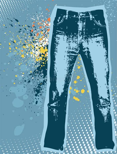 Jeans Background Vector Gunge Denim Stock Vector Illustration Of Blue