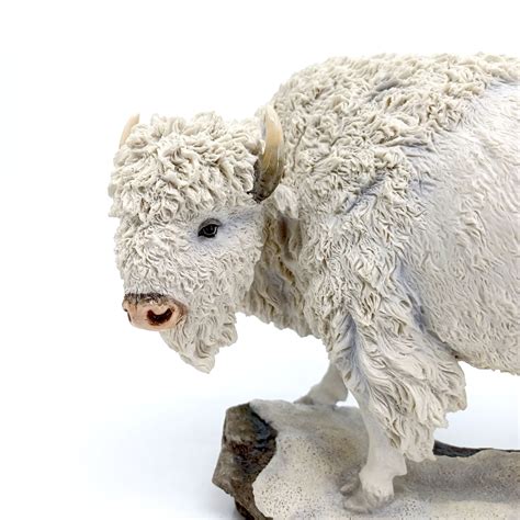 White Buffalo Statue White Bison Native American Decor - Etsy