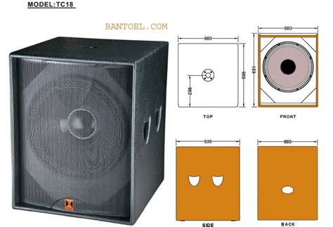 Ukuran Box Subwoofer JBL 18 Single Lapangan