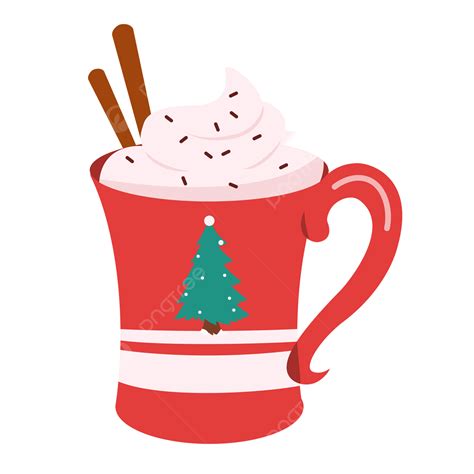 Hot Cocoa PNG Picture Red Christmas Tree Cup Filled With Hot Cocoa Christmas Tree Cup Red