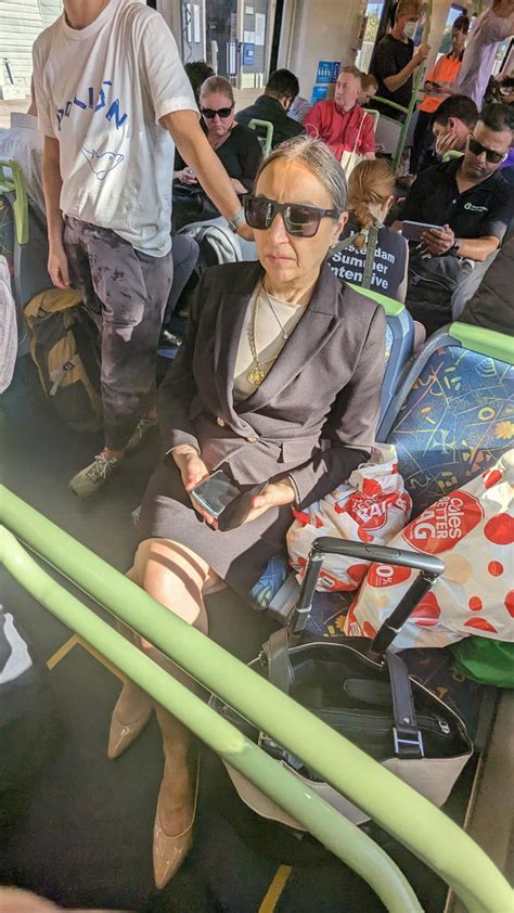 This Lady Taking Up A Seat With Her Bags On A Packed Train 9gag