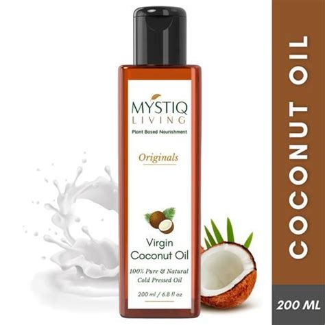 Buy Mystiq Living Virgin Coconut Oil 100 Pure Cold Pressed For Face