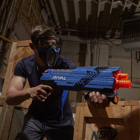 Nerf Rival Atlas Xvi 1200 Blaster Blue Tiro Duplo 16shop Frete Grátis