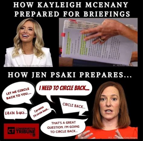 Photo How Kayleigh Mcenany Prepared For Briefing How Jen Psaki Prepares